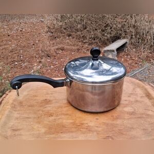 Vintage Farberware Stainless Steel Aluminum Clad 2 Quart Pot With Lid